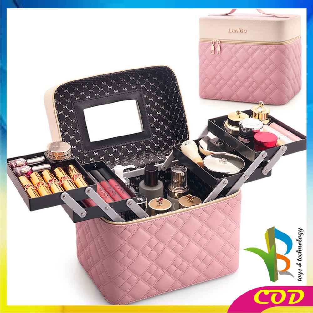 RB-K1 BOX MAKE UP/Kotak Kosmetik/Beauty Case/Tas Kosmetik/Make Up Case/ WATERPROOF/Koper Makeup