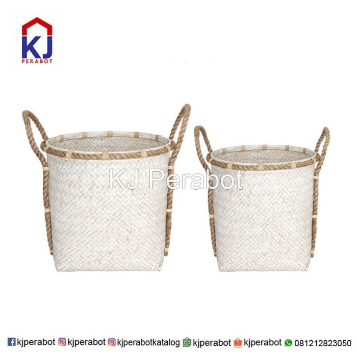 Keranjang Dadung White Wash ( Small ) #Original