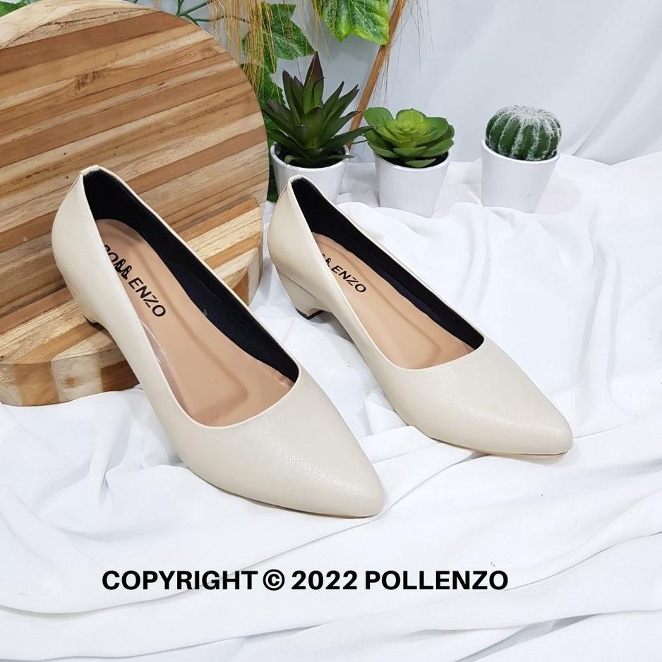 Recomended Pollenzo - Alesha Sepatu Kerja Wanita Pantopel Polos Apn-401