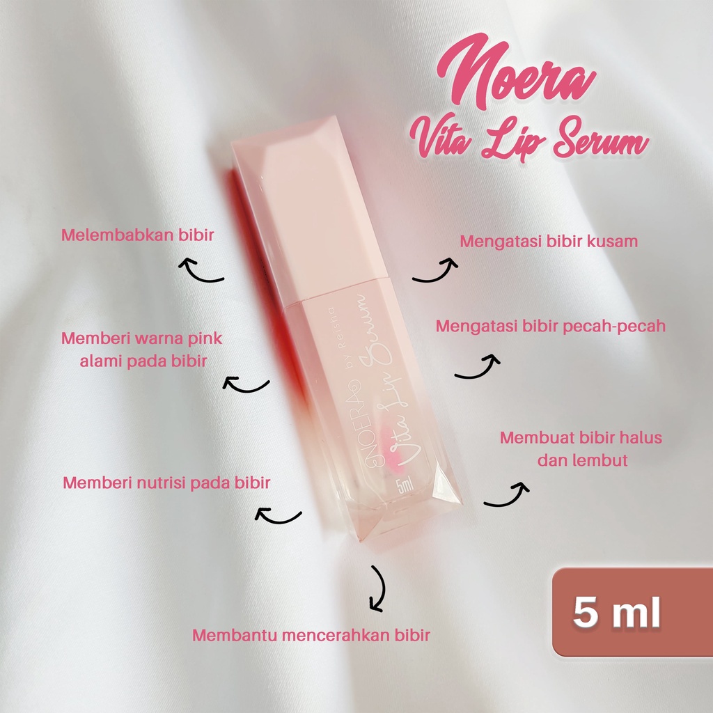 Noera Vita Lip Serum Bibir Pemerah Pencerah Bibir Pink Alami Pelembab Bibir BPOM Vitamin Bibir Lip Care