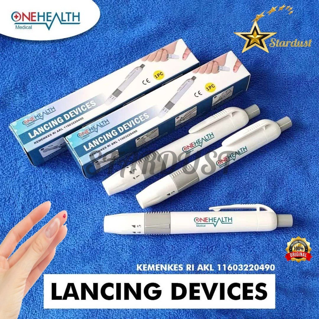 Lancing Device - Pen Lancet - Pen Bekam Alat Ambil Sampel Darah - Pen Penusuk Lancet - Alat Pengambi