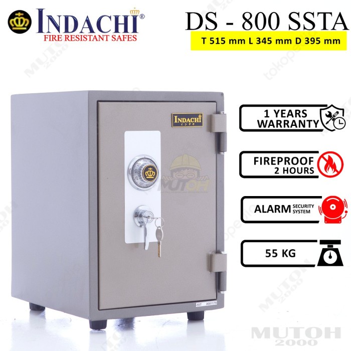 Brankas Brankas Brangkas Indachi D-800 Ssta Tahan Api Alarm Anti Maling