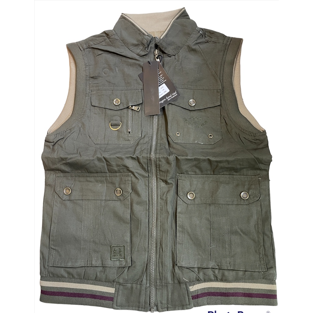 Big Size Jumbo Rompi Wartawan Pria Dewasa Jeep Bolak Balik Import