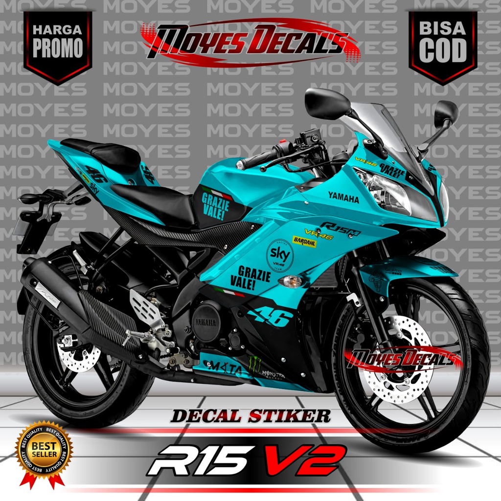 Decal R15 V2 Lama Full Body Decal Dekal Motor Yamaha r15 v2 fullbody kit fullblok motor Stiker Fullb