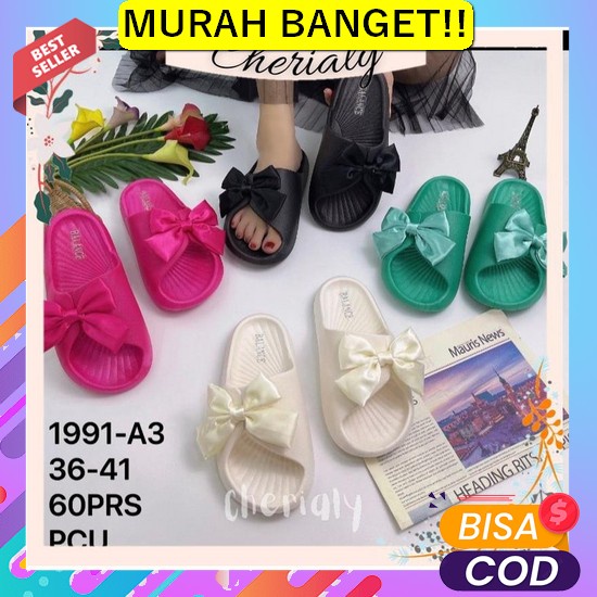 Sandal Selop Jelly Import Outdoor Model Beruang / Sandal Rumah Elastis Balance Sandal Slop Wanita Im