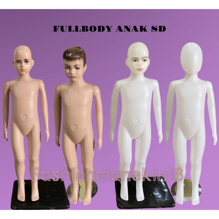 Manekin Fullbody Anak Sd 3 Model Kepala Manekin-Patung Baju Anak Kecil