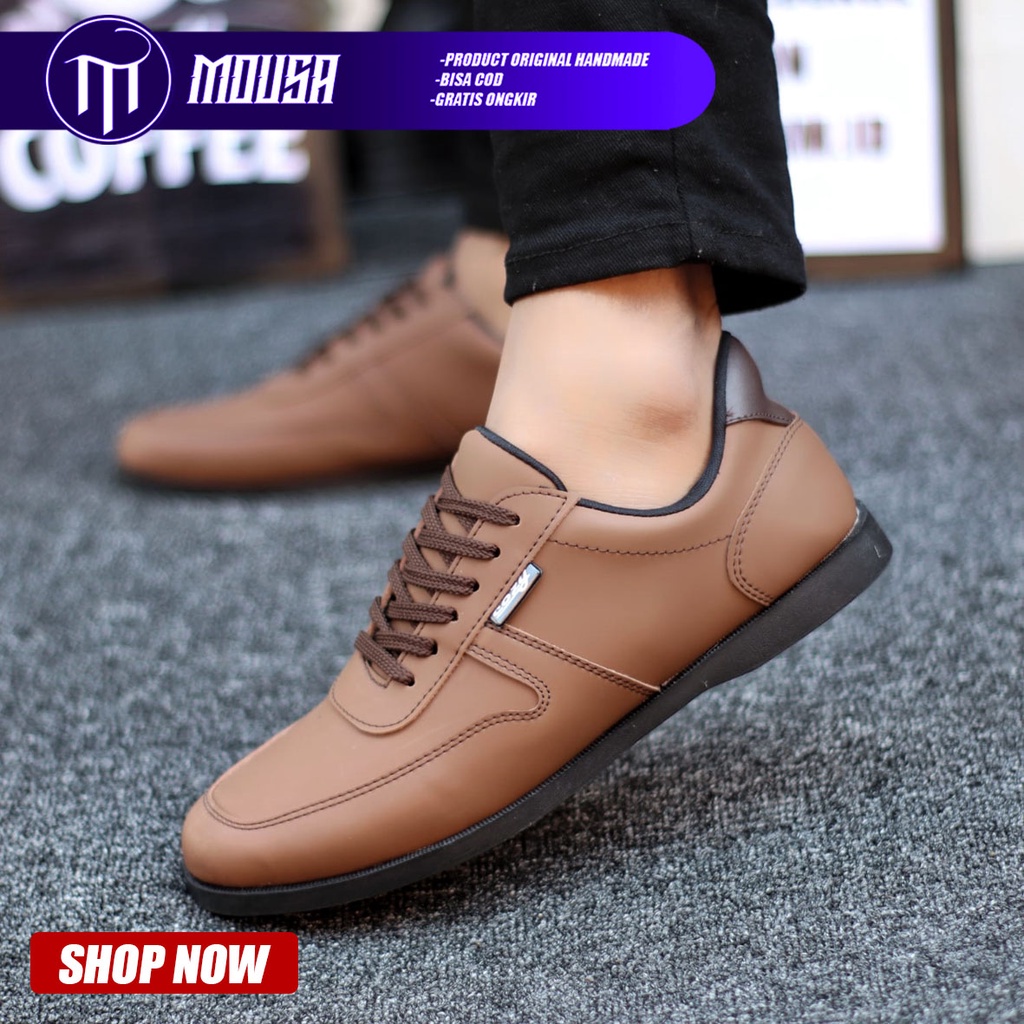 Sepatu Sneakers Pantofel Pria Formal Kerja Kuliah Mousa Cozensa