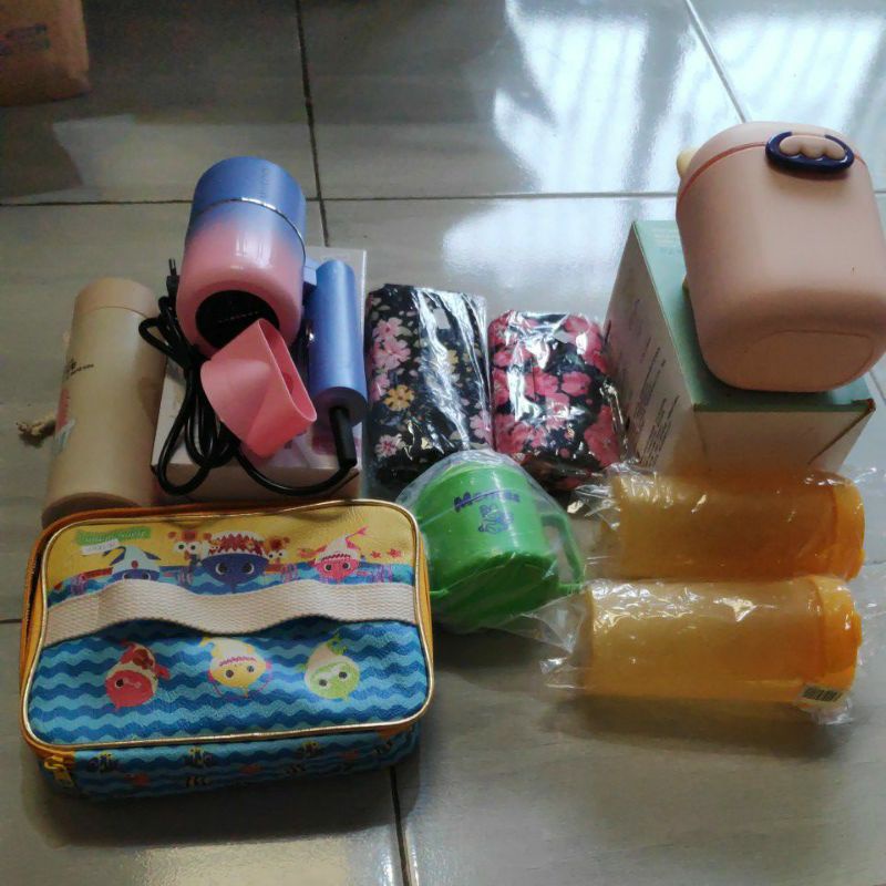 Paket murah botol tas tempat susu hair dryer garcep