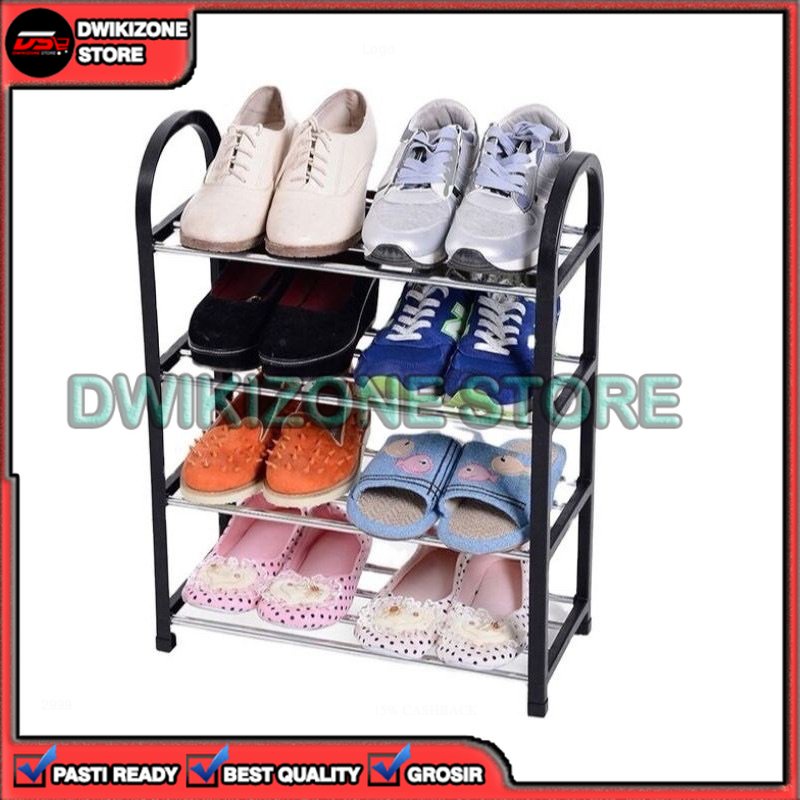 [GROSIR] RAK SEPATU SANDAL 4 SUSUN ORGANIZER SERBAGUNA