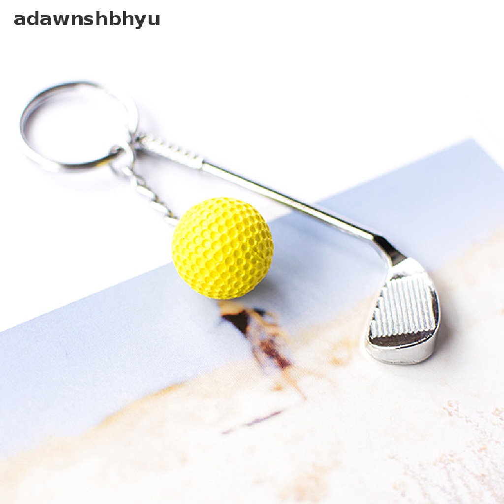 Adawnshbhyu Gantungan Kunci Liontin Bola Golf Ringan Gantungan Kunci Fashion Split Keyring Untuk Pecinta Olahraga ID