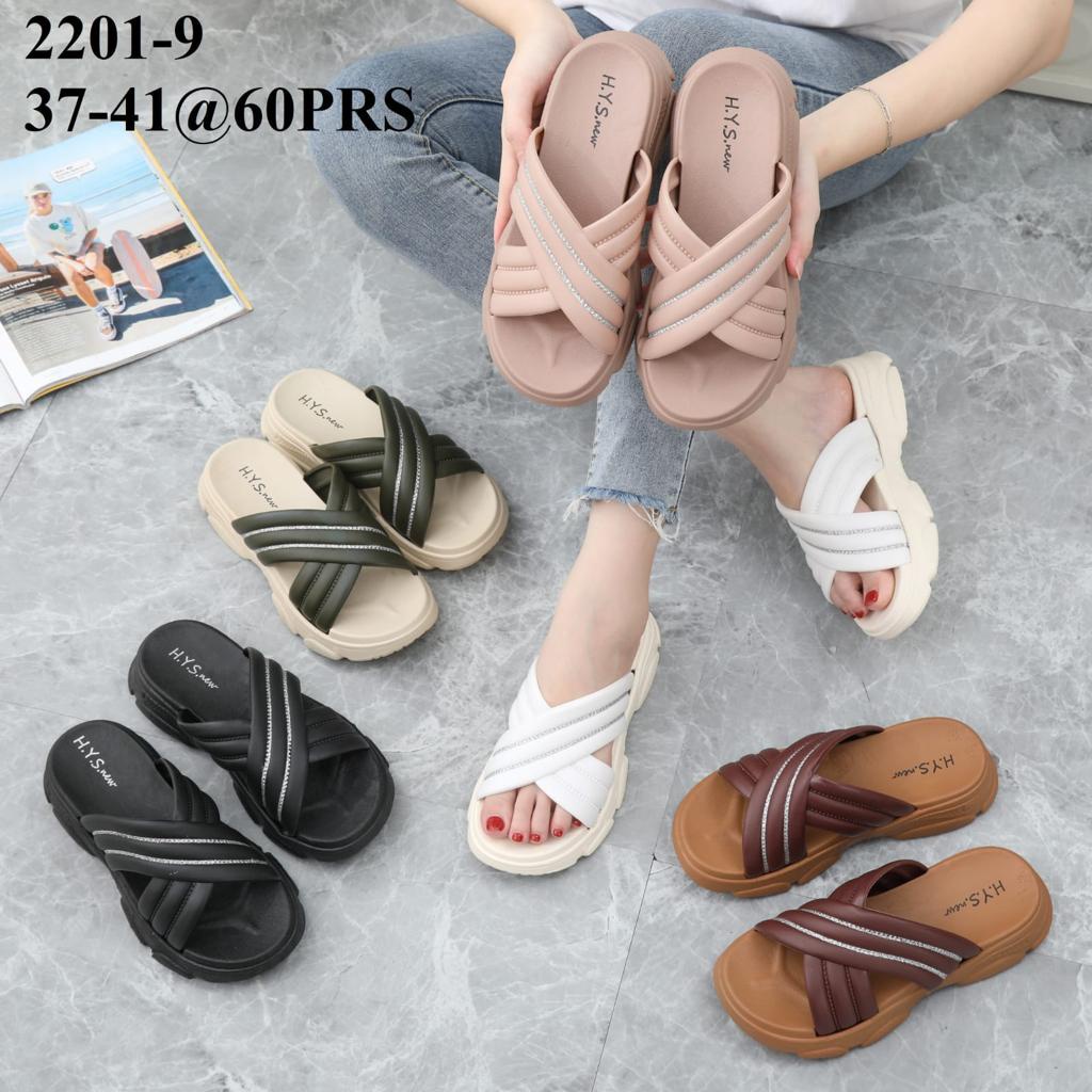 Sandal Wedges Wanita Jelly Silang Glitter Winola Collection WNL 2201-9