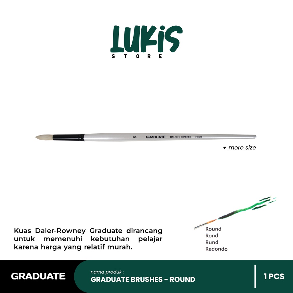 

Kuas Cat Minyak / Akrilik GRADUATE Bristle | Round | Long Handle