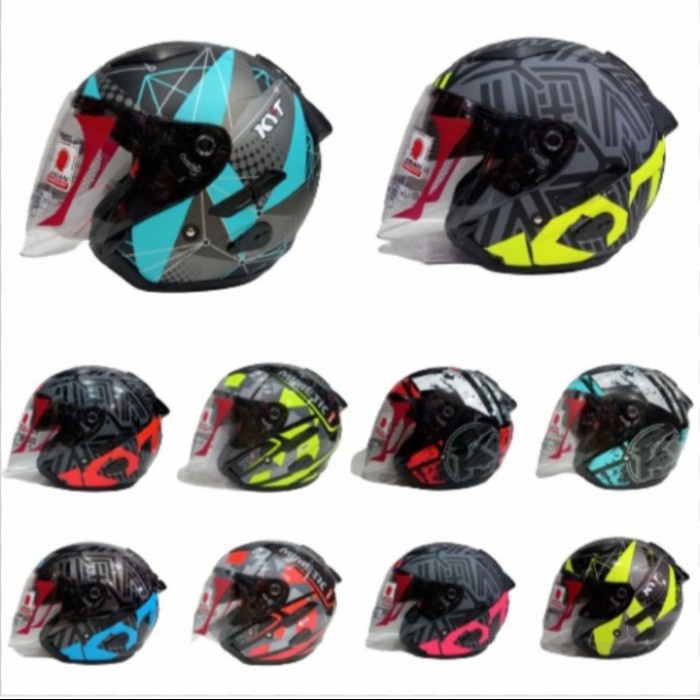 Helm Helm Kyt Galaxy Flat R Motif Seri 4 Seri 5 Seri 6 Neon Matrix