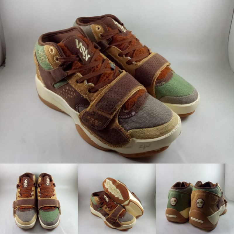 Sepatu Basket Air Jordan Zion Williamson 2 VooDoo Brown Green