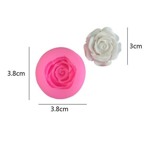 3D Silicon Mold Fondant Cake Decoration - Rose Flower Dia.3cm