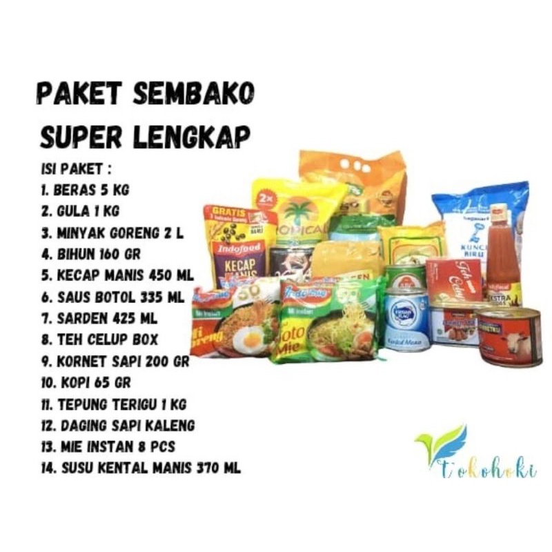 Jual Paket Sembako Super Hemat Lengkap Shopee Indonesia 