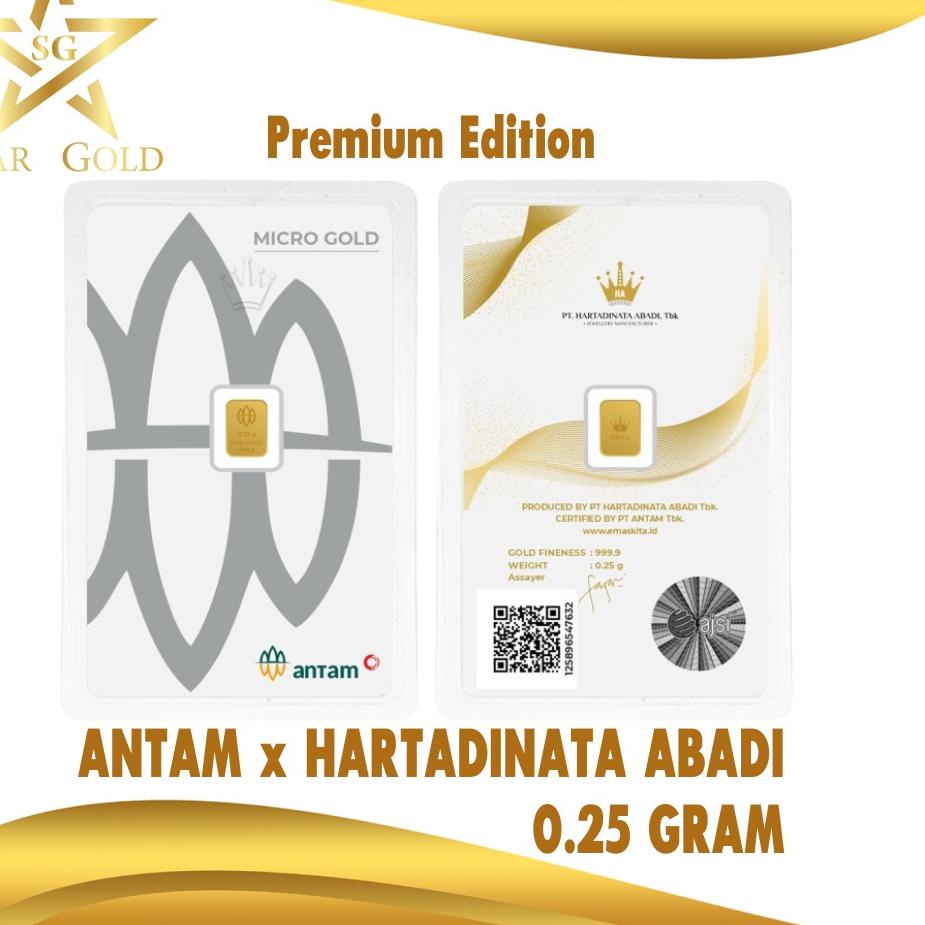 Lagi Dicari Star Gold Logam Mulia Micro Gold Antam Hartadinata 0.25 Gram Premium Series