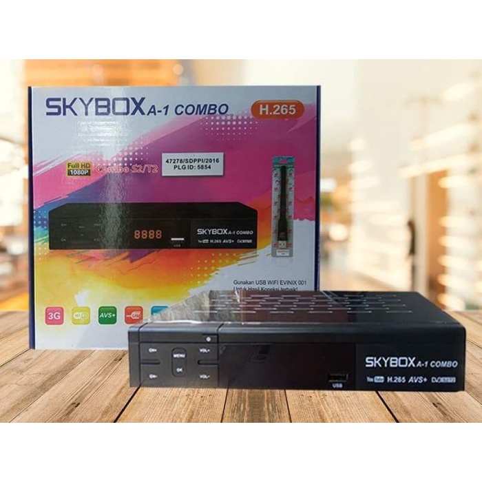 TERLARIS Skybox A1 Combo HD - Receiver Parabola DVB-S2 dan Set Top Box DVB-T2 /SET TOP BOX TV