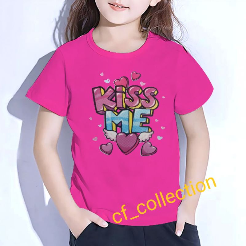 KAOS ANAK PEREMPUAN 1 10 TAHUN GAMBAR DTF PRESS