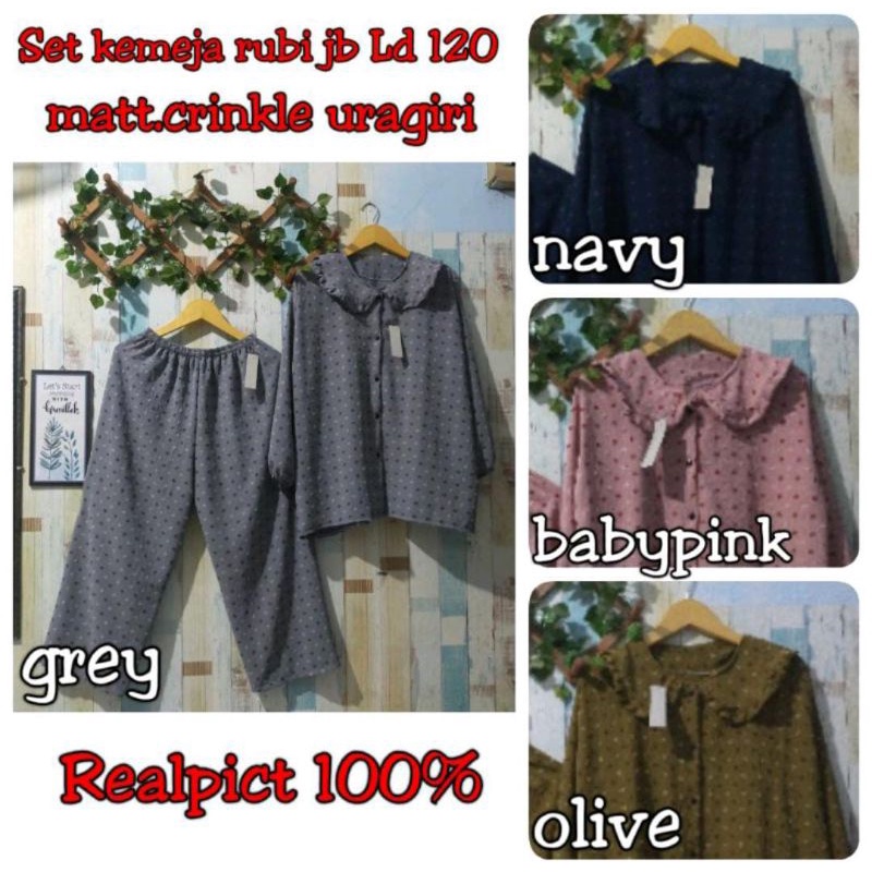 LD 120 SETCEL RUBIAH JUMBO CRINKLE AIRFLOW URAGIRI/SETELAN RUBIAH JUMBO/SETCEL CRINKLE JUMBO BIG SIZ