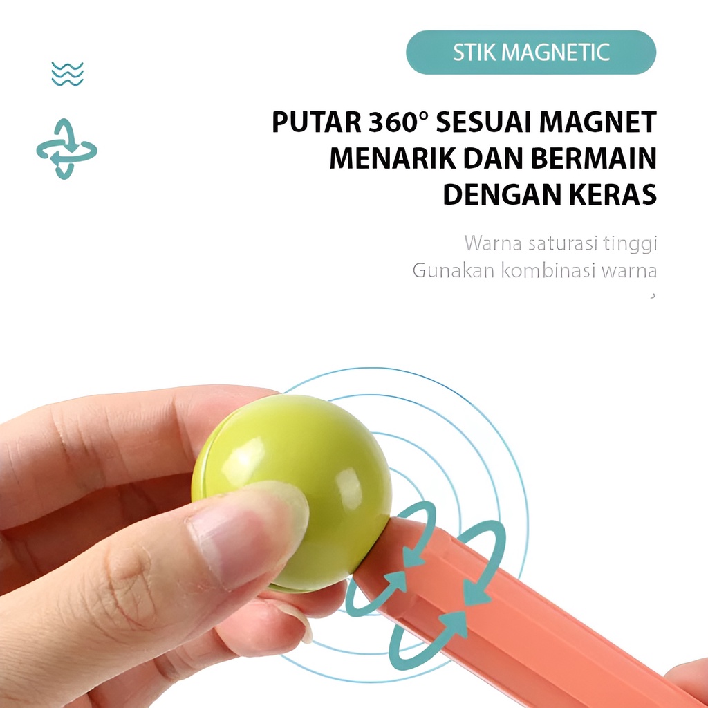 Stick Puzzle Magnetic | Mainan Seru Untuk Keluarga | Mainan Edukasi Anak Perempuan 2-3-4-5-6-7 Tahun | Kado Ultah Anak Laki Laki