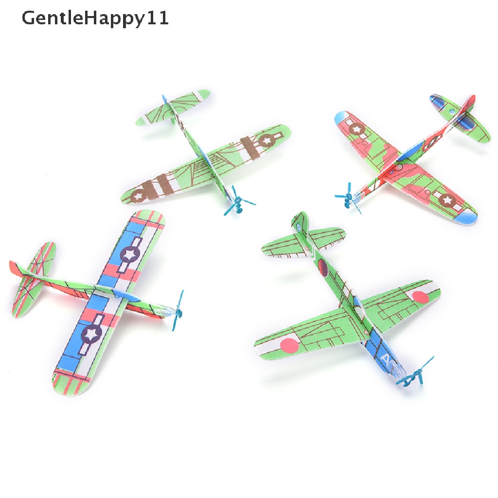 GentleHappy 12PCS/Set Foam Glider Prop Flying Gliders Plane Aeroplane Kids Children DIY Toys id