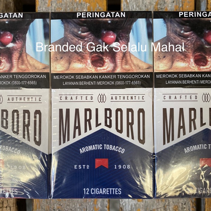 Jual Marlboro Crafted Authentic 12 Batang Biru Shopee Indonesia