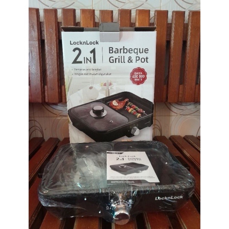 lock n lock barbeque and grill bagian Alat masak serbaguna panci pemanggang