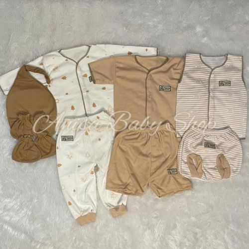 Paket Baju Bayi Baru Lahir 4 in 1 Bahan Katun Premium