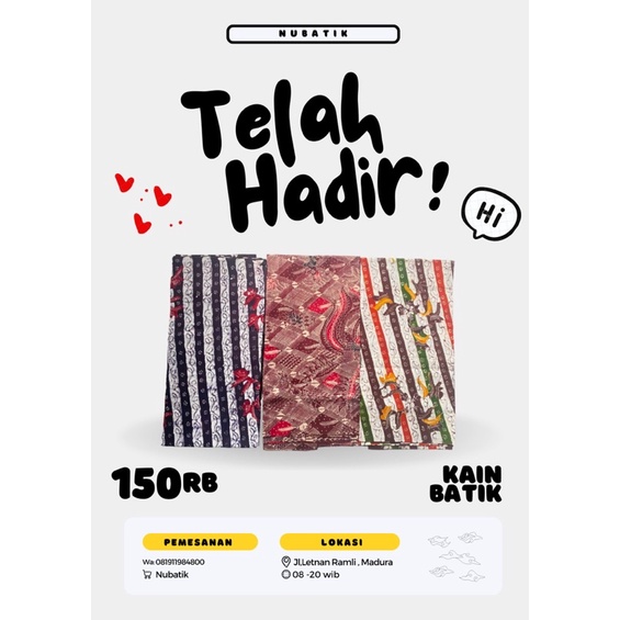 KAIN BATIK PREMIUM bahan katun asli khas madura