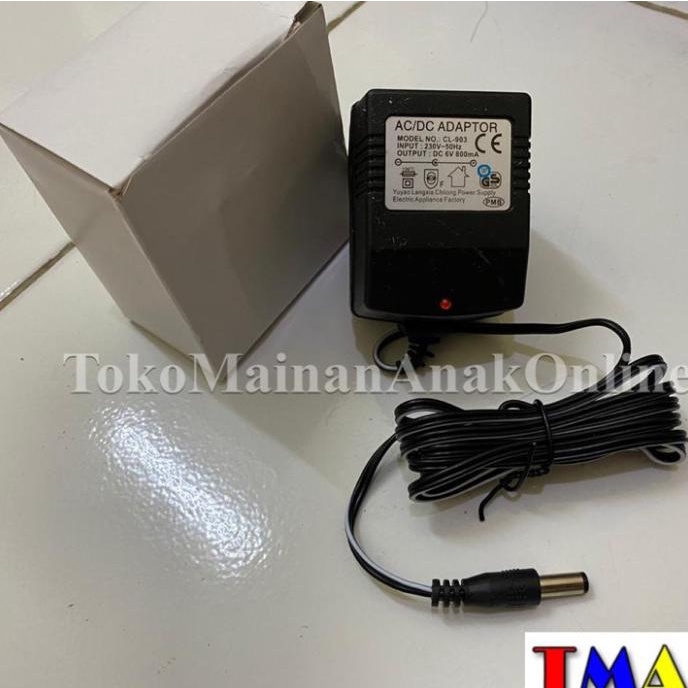 Charger 6V untuk Motor Aki Mobil Aki Mainan Anak
