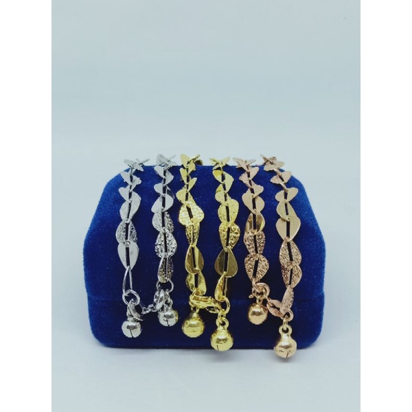 gelang rantai triangle kombi ukir 3x3 S925 / perhiasan perak 925 lapis emas