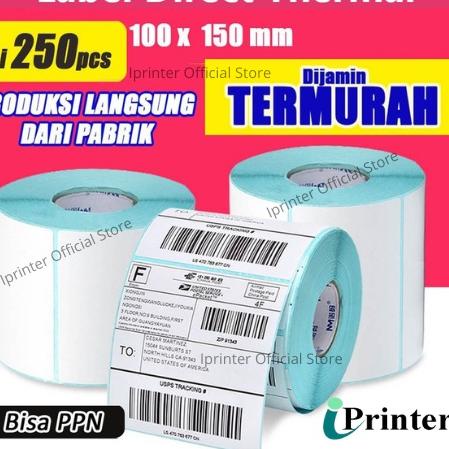 

[PRODUK RPZIE] label thermal label stiker barcode label pengiriman 100x150 / 250 pcs thermal KGW