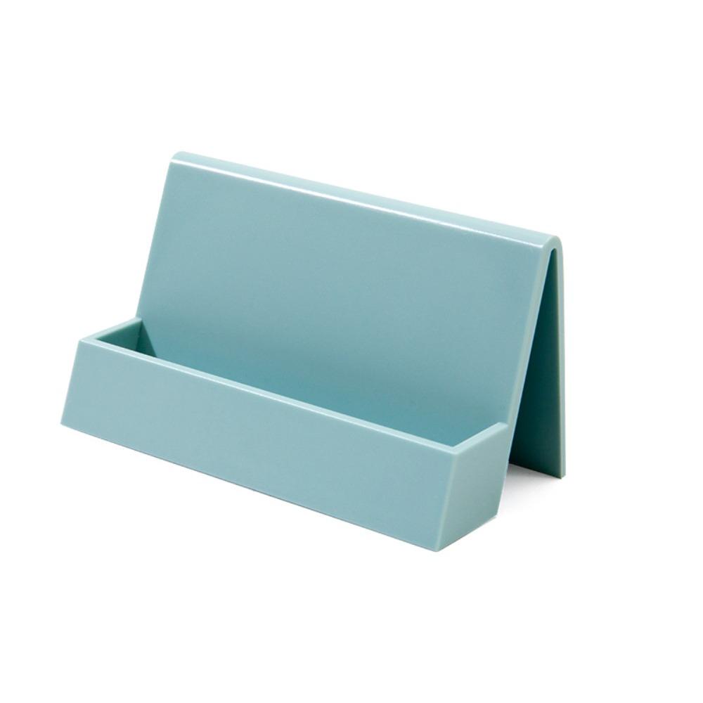 Top Card Box Creative Desktop Organizer Warna Solid Stand Pajangan Kartu Sederhana