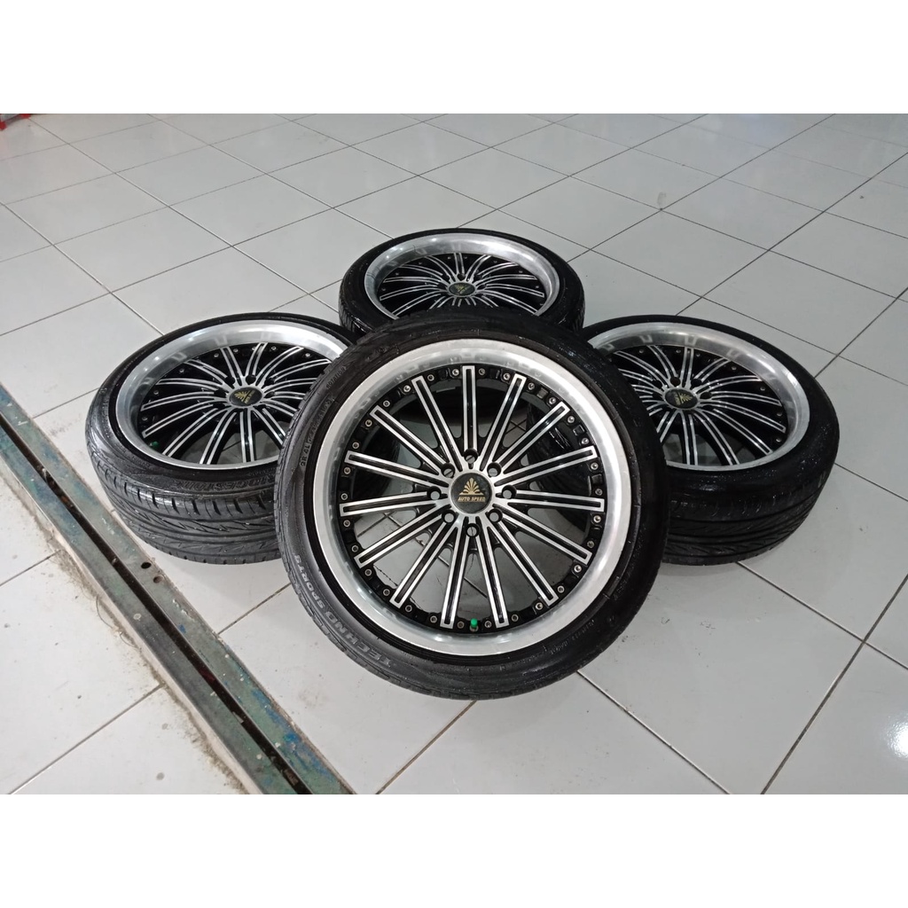 1 set velg mobil second racing auto speed ring 17 + ban, bisa untuk avanza, livina, freed, mobilio