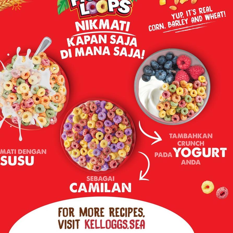 

✨12.12✨ Kellogg's Breakfast Cereal Froot Loops 150g serbuuu !