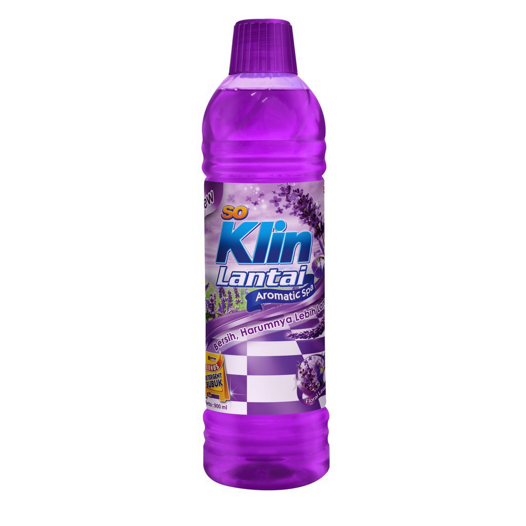 Soklin Pembersih Lantai Ungu Lavender Bloom Botol 900 ml x2