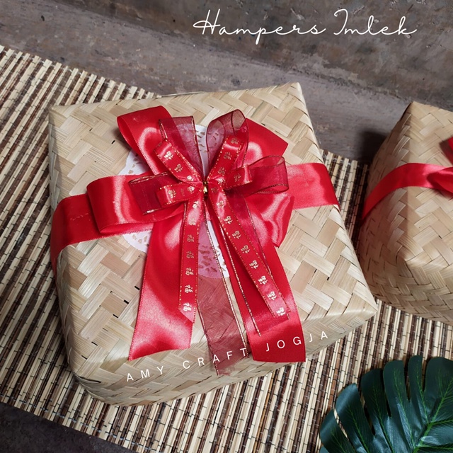 Jual Hampers Imlek Besek X Cm Natural Ornamen Imlek Besek Pita Besek Warna Lucu Besek