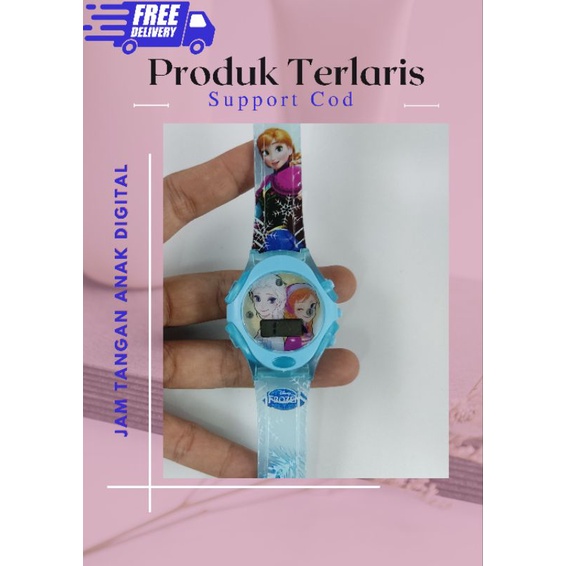 JAM TANGAN ANAK FROZEN JAM TANGAN MUSIK LAMPU JAM TANGAN LUCU // JAM TANGAN DIGITAL KARAKTER MURAH /