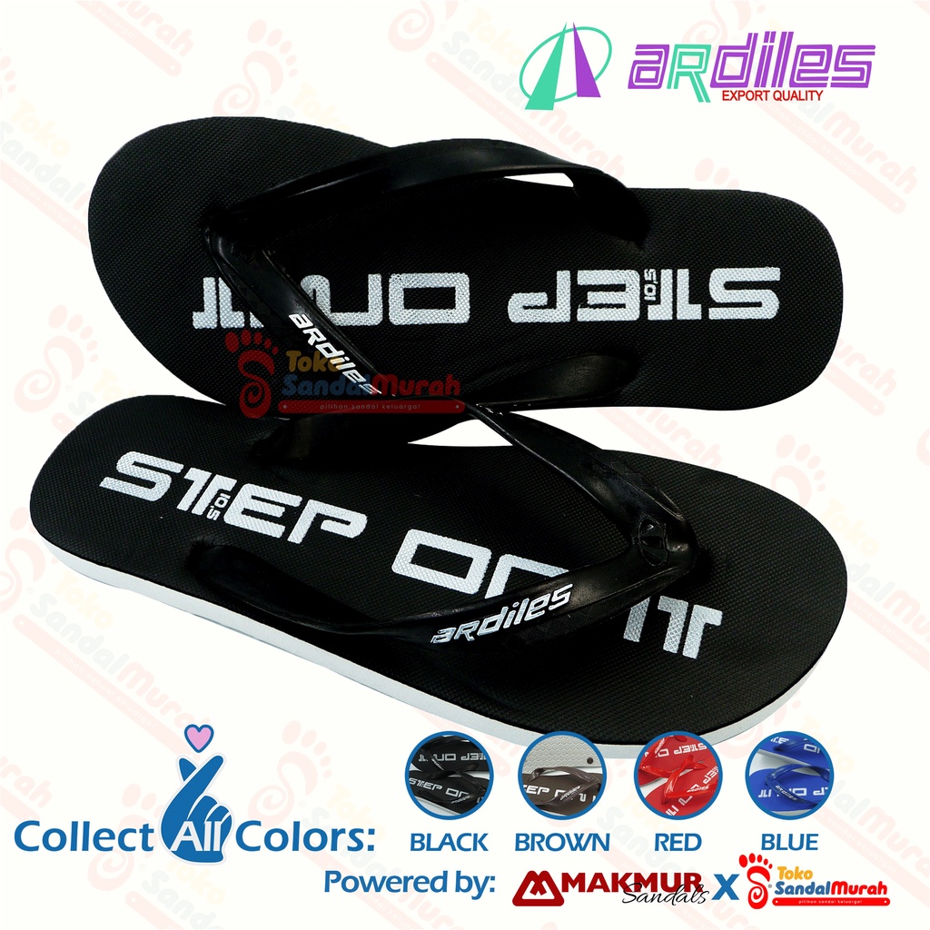 Toko Sendal Murah - Sandal Jepit Dewasa / Sandal Jepit Laki - Laki / Sandal Jepit Step On It / Sandal Jepit Murah Original [Toko Sendal Murah M 07 Ardiles Step On It]