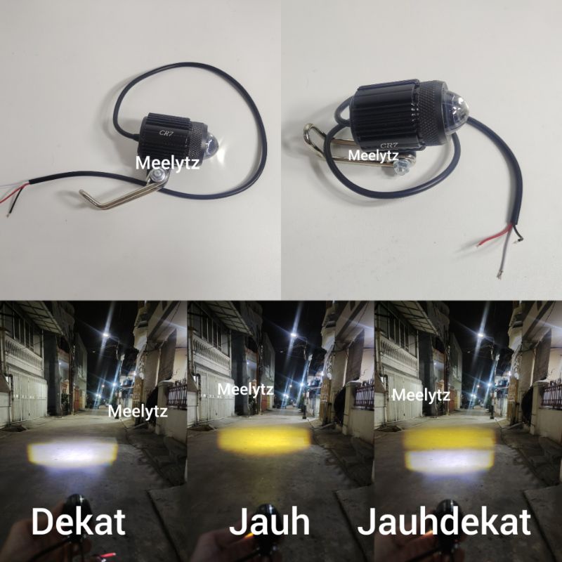 Lampu tembak Laser new Led D2 mini 2 warna putih kuning jauh dekat