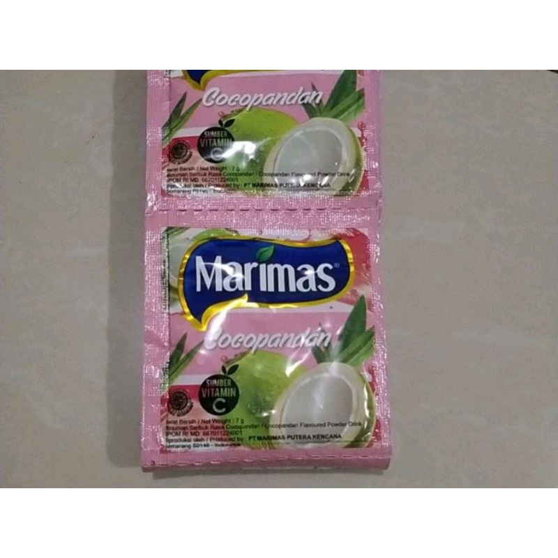 

marimas minuman serbuk,per renteng isi 10sachet.