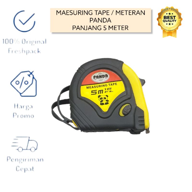 METERAN PANDA 5 METER (TRIPLE STOP) MEASUARING TAPE 5 METER ALAT UKUR