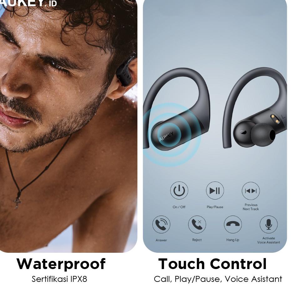 Harga Spesial Headset / TWS Aukey EP-T32 Wireless Charging Earbuds Elevation Over-Ear