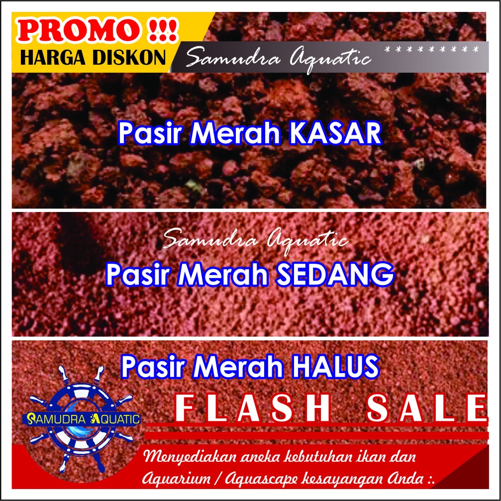 Pasir Hias MALANG MERAH 250gr, Pasir Merah Malang Pasir Aquarium Aquascape KEMASAN PREMIUM