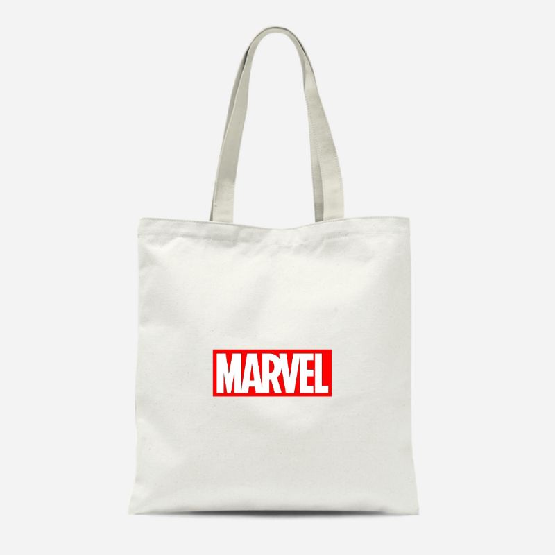 VANDAL- (Bisa COD) TOTEBAG KANVAS MARVEL TERMURAH //TOTE BAG WANITA /TAS TOTE BAG SEKOLAH