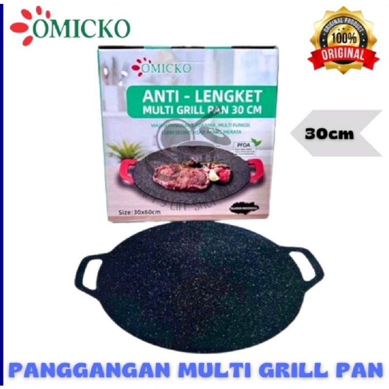 Panggangan multifungsi grill pan anti lengket/omicko grill pan barbaque