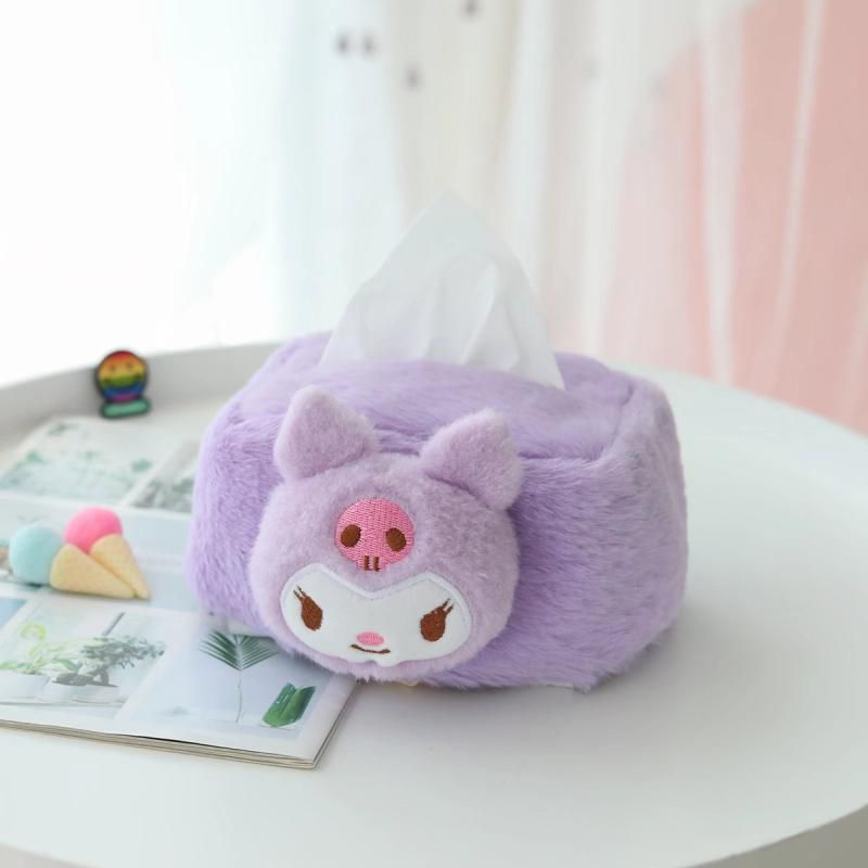 TISSUE COVER TEMPAT TISU SANRIO MELODY KUROMI CINNAMOROLL HELLO KITTY KEROPPI HANGYODON POCHACCO DOG IMPOR LUCU