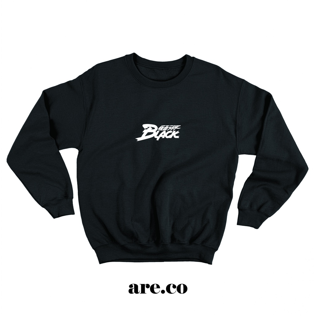 Crewneck pria kamen rider black / sweatshir / jumper kamen rider logo black