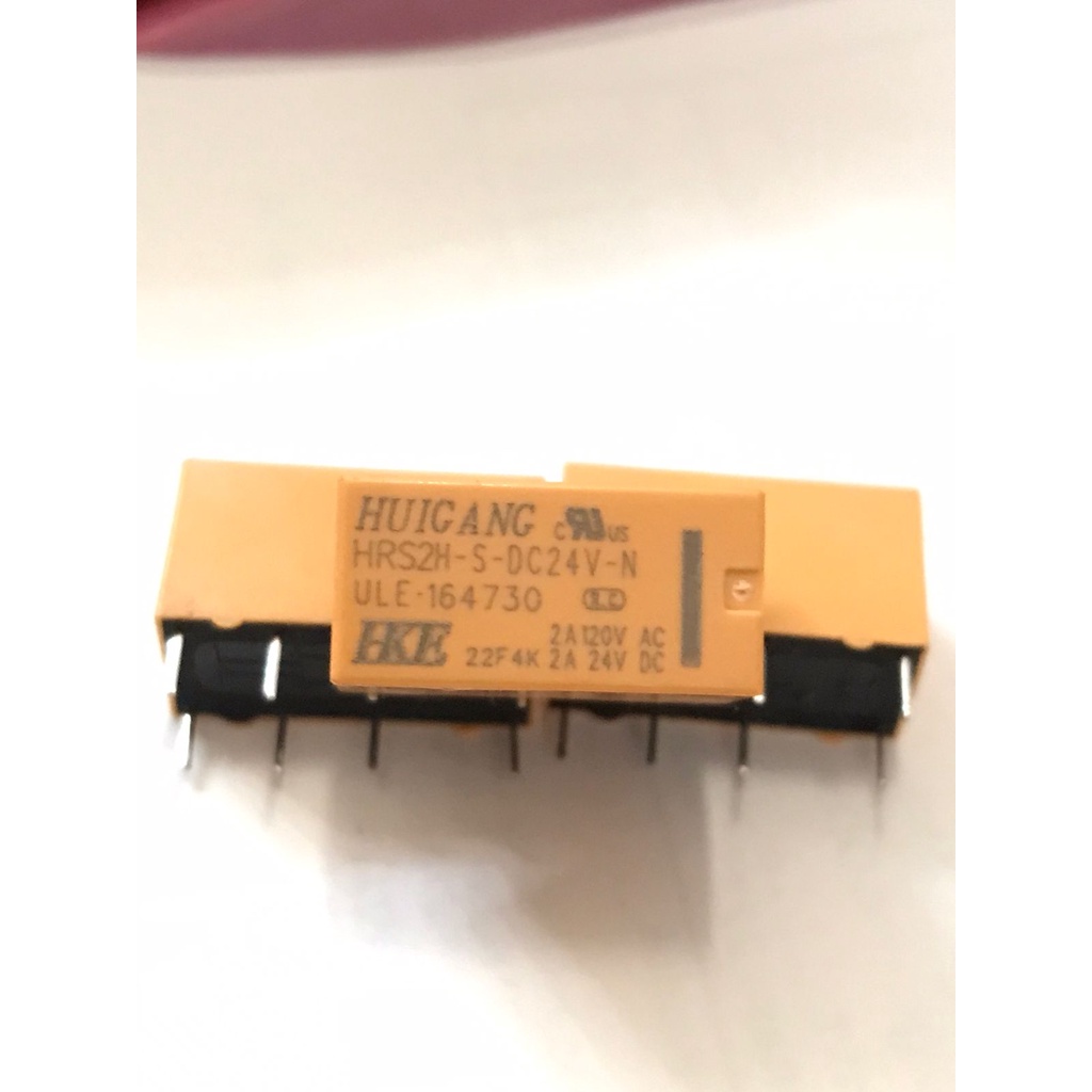 Relay HRS2H-S-DC24V PCB 8 Pin Kaki DPDT 24V 24 Volt DC HRS2H HKE HUIGANG